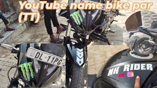 Apne bike xtreme mein YouTube channel likhvaya hai vlog motorcycle [upl. by Siriso]