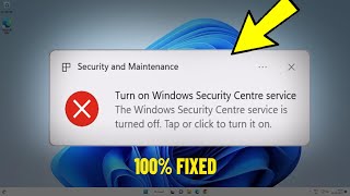 Fix Windows Security Center Service is Turned off or missing in Windows 11  10 💯 Solved ✅ 2024 [upl. by Canon465]