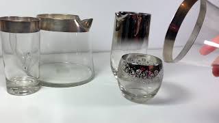 IS it Dorothy Thorpe How to ID Silver Band Glassware [upl. by Yuria867]