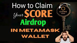 How to claim core dao airdrop in Metamask account  complete process of claim core airdrop [upl. by Shishko]