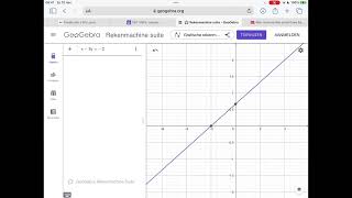 2990 Stelsels oplossen met behulp van de grafiek  met geogebra [upl. by Lacsap141]