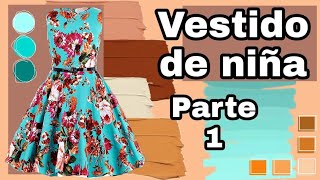 VESTIDO PARA NIÑA MUY FÁCIL PARTE 1 [upl. by Skiba]