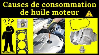 Quelles sont les causes dune consommation anormale dhuile moteur  SIMOAUTO [upl. by Goren]