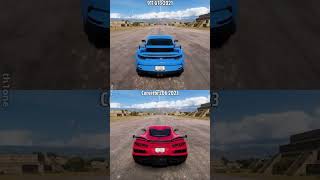 Forza Horizon 5  Porsche 911 GT3 2021 vs Chevrolet Corvette Z06 2023 Teotihuacan Drag Race Stock [upl. by Eimmac]