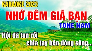 Nhớ Đêm Giã Bạn Karaoke Tone Nam Nhạc Sống gia huy karaoke [upl. by Bloch]