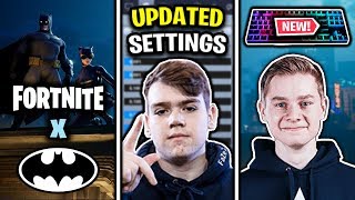 Mongraals NEW Fortnite Settings Mitros NEW Keyboard amp Fortnite X Batman [upl. by Inat]