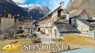 SONOGNO 🇨🇭 The Most Beautiful Historical Village in The Valle Verzasca Ticino Switzerland 4K 60p [upl. by Nyltiak634]