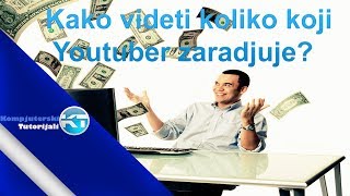 Kako videti koliko koji Youtuber zaradjuje SRBCROBiHMNE [upl. by Penrose110]