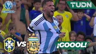 ¡GOL DE OTAMENDI Argentina se adelanta  Brasil 01 Argentina  CONMEBOLEliminatoria 2023 [upl. by Gnanmas]