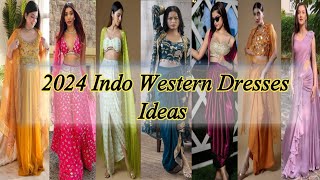 💕Latest Party wear Indo Western Dresses Designs Ideas For Girls 2024  Wedding Collection for women [upl. by Tirzah]