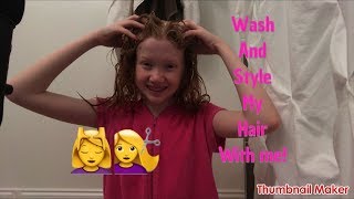 ASMR Wash and Style My Hair With Me [upl. by Hausmann]