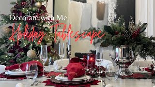 Christmas 2024 Decorate with me Holiday Tablescape Ideas [upl. by Papotto]