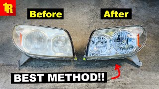 PLASTIC HeadLight Restoration ONLY REAL WAY TO DO IT [upl. by Burnight]