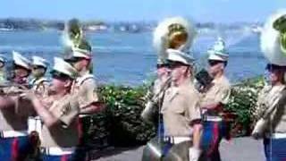 MCRD San Diego Marine Corps Band playing quotBlack Jackquot [upl. by Nosahc]