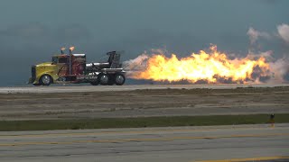 2015 RI Air Show  SHOCKWAVE Jet Truck with Race [upl. by Aihsiyt945]