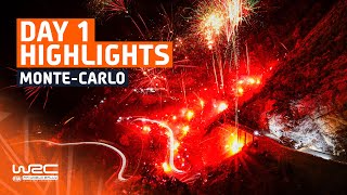 Day 1 Highlights  WRC Rallye MonteCarlo 2024 [upl. by Hillegass]