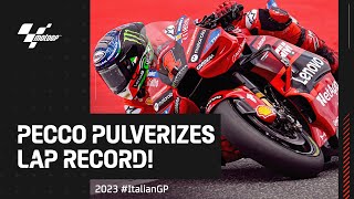 Bagnaias recordbreaking pole lap 🔥  2023 ItalianGP [upl. by Ecneralc]