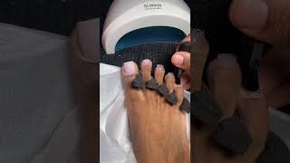 Doing My Acrylic Toes at Home🦋🤍 nailart acrylictoes acrylicnails acrylicnailsathome [upl. by Alohs]