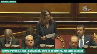 Emma Pavanelli M5S Santanchè pure in elicottero ma lasci il governo [upl. by Balcke423]