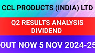 CCL PRODUCTS INDIA LTD Q2 RESULT 2024CCL PRODUCTS INDIA LTD Q2 RESULT TODAY [upl. by Langan]