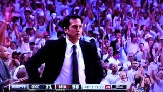 Miami Heat  Ref Gives Eric Spoelstra A High Five During Game 5 of NBA Finals [upl. by Ekard]