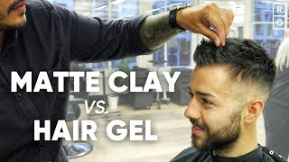 Using Matte Clay vs Hair Gel For A Natural Look [upl. by Pitts34]