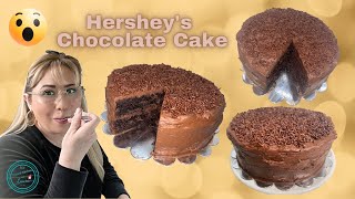 Hersheys Chocolate Cake Recipe with Ganache topping  Pastel de chocolate de Hershey [upl. by Nilcaj]