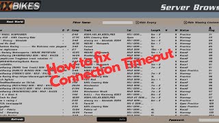 How to fix connection timeout on MX Bikes [upl. by Yelrak]