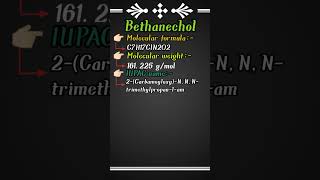 BethanecholPart1Cholinomimetic drugImportant notesMedicinal chemistryshorts Shorts [upl. by Cecilia374]