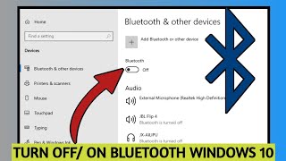 How To Turn On Off Bluetooth windows 10 [upl. by Mareld]