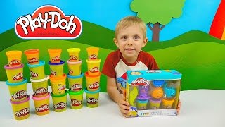 Play Doh весёлый детский пластилин  Лепим с Даником обитателей океана Тесто Плей До [upl. by Philbin]