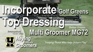 Golf Greens Groomer Incorporating Top Dressing  MG72 Multi Groomer [upl. by Evadnee]