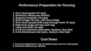 Fencing performance preparation  cool down [upl. by Eecram]