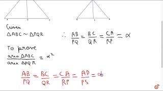 The ratio of area of Two similar triangles is equal to the ratio of the squares of any two cor [upl. by Yemerej802]