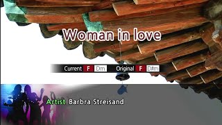 Woman in Love  Barbara Streisand Karaoke Version [upl. by Kreindler]