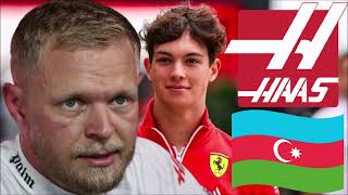 OLIVER BEARMAN REPLACES KEVIN MAGNUSSEN FOR THE AZERBAIJAN GRAND PRIX F1 F12025 [upl. by Ocana]