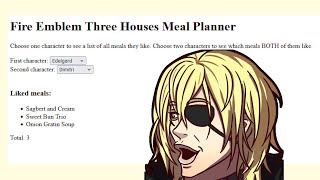 Quick Meal Planner  Fire Emblem Three Houses [upl. by Mack]