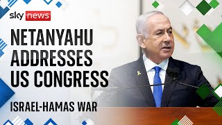 LIVE Benjamin Netanyahu addresses US Congress in Washington [upl. by Assilem]