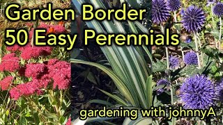 50 Easy Care Perennial Border Plants  Soil Improvement and Maintenance Tips [upl. by Siberson]