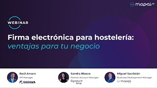 Webinar Firma electrónica para hostelería ventajas para tu negocio [upl. by Ankney]