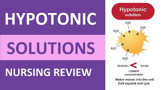 Hypotonic Solution Nursing Review IV Fluids Explained NCLEX [upl. by Ryley662]