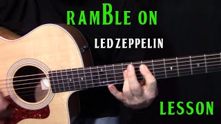 how to play quotRamble Onquot by Led Zeppelin  acoustic guitar lesson [upl. by Nilad]