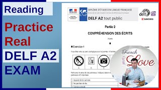 How to Pass French DELF A2 Reading Exam  DELF A2 Compréhension des écrits  Reading Practice [upl. by Ecar]