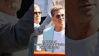 Brad Pitt and George Clooney at 81 Venice Film Festival 2024shortsactorcelebrityhollywoodfilm [upl. by Grimaud496]