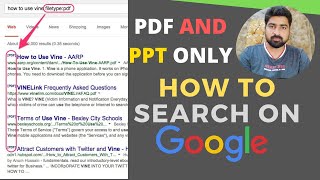 Google Secret How to search on google download pdf ppt file and minimize our results on google [upl. by Cassidy]