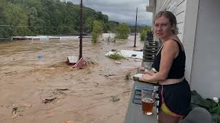 Flooding in Asheville North Carolina [upl. by Essirahs]