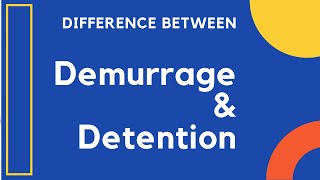 S 29 Demurrage and Detention  demurrage charges  निंदा और निरोध  ক্ষয়ক্ষতি এবং আটকানো [upl. by Mcwherter221]