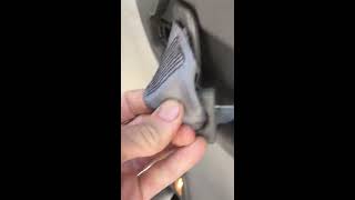 Part1 How to Stow Center Seat Belt of 3rd Row Seats Toyota Sienna Minivan iPhSE 001 [upl. by Cyprus]