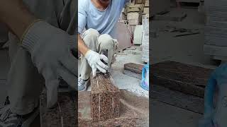 woodworking stonecutting wood diy stonecutter woodcarving satisfying stonesetting [upl. by Palladin]