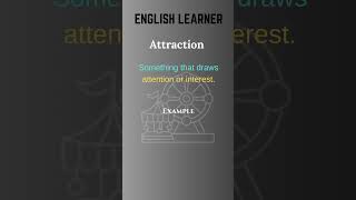 English Word  Attraction  Meaning With An Example englishwords english attraction [upl. by Prudi]